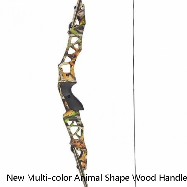 New Multi-color Animal Shape Wood Handle Catapult Wooden Powerful Slingshot Outdoor Sports Hand Carved Painted Slingshot Hunting