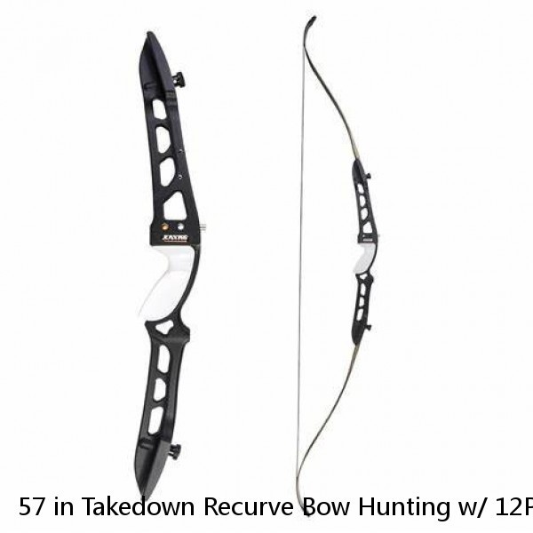 57 in Takedown Recurve Bow Hunting w/ 12Pcs Arrow Set Archery Right Left Hand