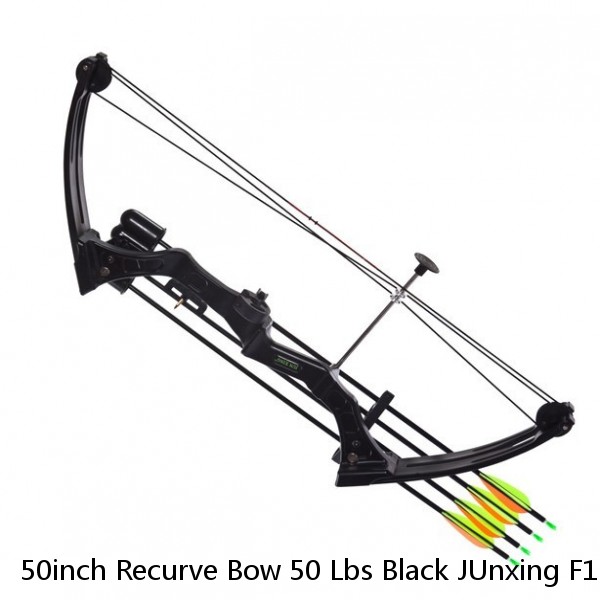 50inch Recurve Bow 50 Lbs Black JUnxing F164 Long bows For Archery Hunting Sport