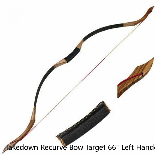 Takedown Recurve Bow Target 66" Left Handed Arrows Set Longbow  Games Practice