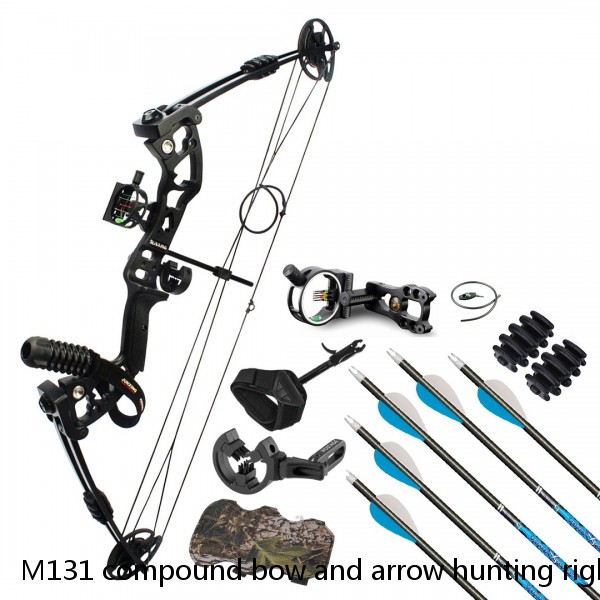 M131 compound bow and arrow hunting right hand bow, stretching weight 40-55lbs outdoor shooting competition bow and arrow set